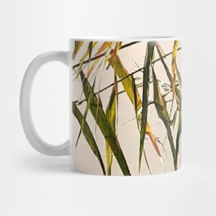 Green leaves, Branches, green, wallart, summer, nature, digital, art, minimal, tropical, travel, plant, floral, spring, shapes Mug